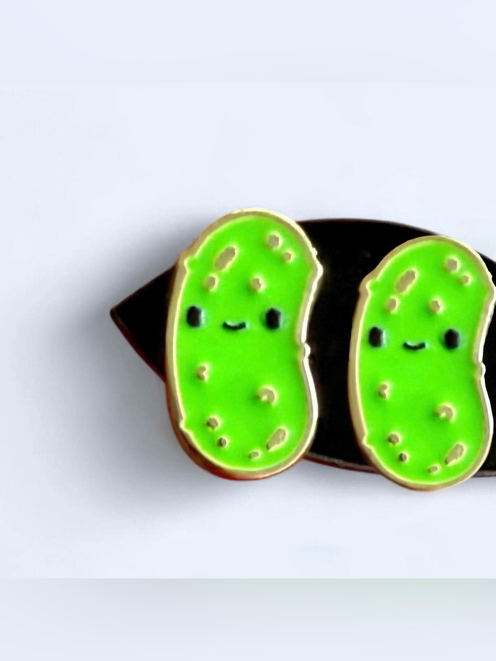 Dainty Happy Pickles Stud Earrings 🥒